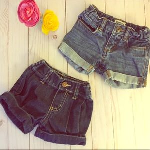 Lot of 2 toddler girls jean shorts